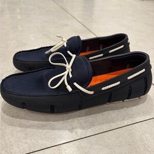 Swims Men's Braided Lace Mesh Loafers in navy size 8.5